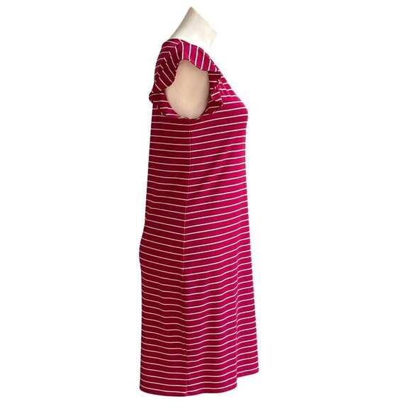 White House Black Market Pink Flounce Sleeve Striped Shift Dress, Women's Size M - Picture 5 of 10